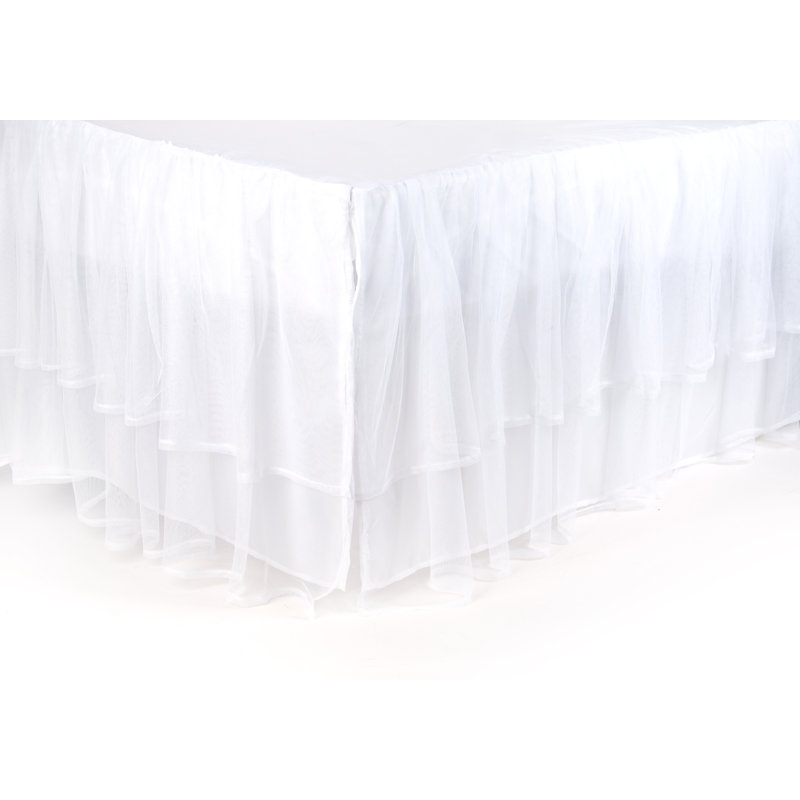 Harriet Bee Golliday Triple Layer Tulle 16" Bed Skirt & Reviews Wayfair
